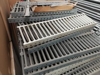 104x Sections Heavy Duty Steel Warehouse Pallet Racking Elevated Floor Grating