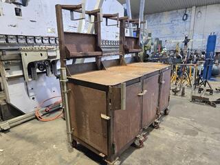 Three Unit Modular Steel Workbench 