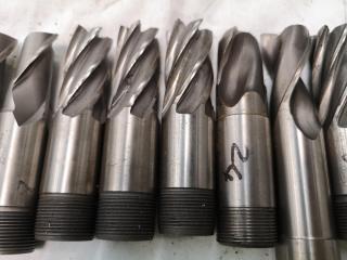 13x Assorted Ball, Square Edge, Rounded Edge & Finishing End Mill Bits