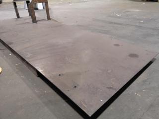 Workbench Steel Plate Surface w/ Shelf Bracket, 2400x865x6mm