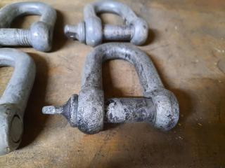 6 x Assorted D Shackles