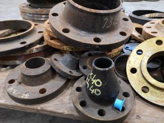 Assorted Industrial Pipe Flanges