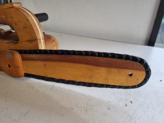 Vintage Wooden Chainsaw Decor Disolsy Piece