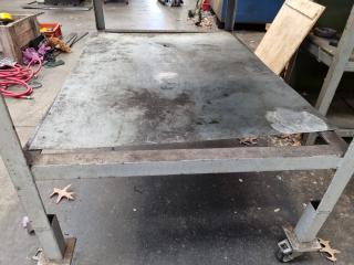 All Steel Workshop Workbench Table Trolley