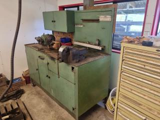 Heavy Duty Steel Workbench with Cupboards 