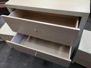 Bedroom Tallboy Drawers w/ 2x Bedside Cabinets