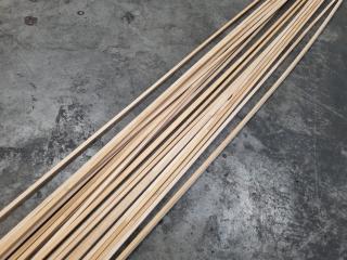 21x Unfinished Wood Trim Lengths, 5500x12x12mm each