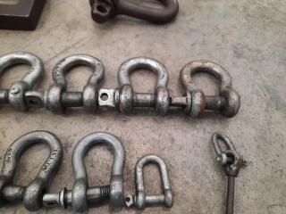 Assorted Lot of Screw Pin Anchor Rigging Shackles