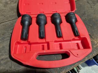 4-Piece Large Size Torx 3/4" Sockets by T&E Tools
