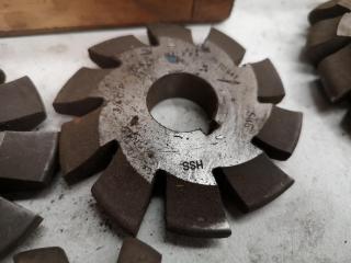 19x Assorted Involute Gear Mill Cutters