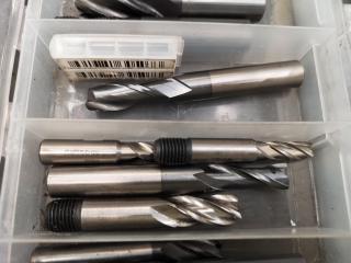 Assorted Lot of Milling End Mill Bits & More