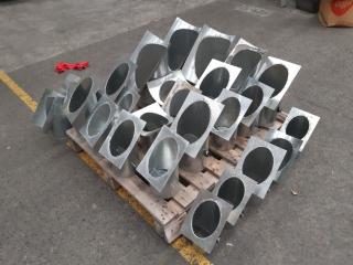 Pallet Of Assorted Galvinised Flueing Dampers/ Joiners/ Adapters