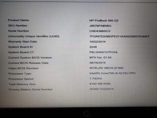 HP ProBook 450 G2 Laptop Computer w/ Intel Core i5