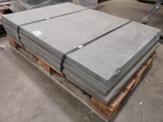 7x Bluestone Type Outdoor Paver Tiles, 1100x800mm Size