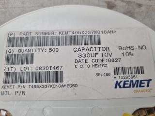 500x Kemet Molded Tantalum Capacitors 330uF 10V