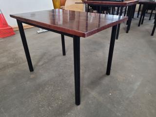 Wood Topped Cafe Table