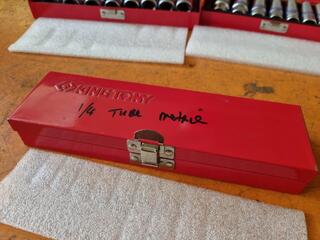 3x King Tony Deep Socket Sets, 1/4", 3/8" & 1/2" Drive
