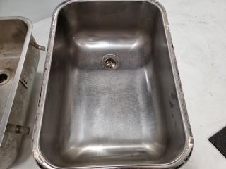 2x Stainless Steel Sinks
