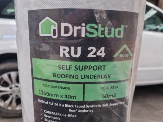 DriStud RU24 Roofing Undetlay, 1250mm x 40m, New