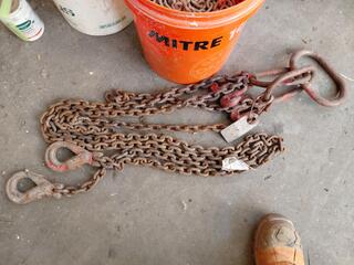 Bucket of Assorted Lifting Chains