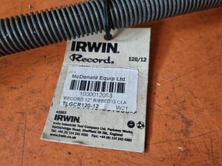 2x Record Irwin 12" Ribbed G-Clamps