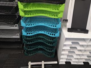 Assorted Office A4 Paper Trays, Bins & More