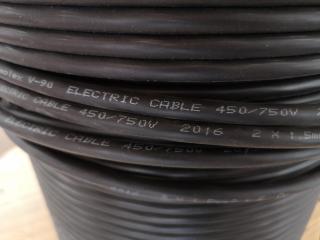 3x1.5mm2 Cu Electrical Cable, 65m Length