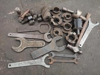 Assorted Industrial Milling Parts, Components, Accessories, & Tools