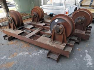 2x Sets of Large Industrial Tank Rollers