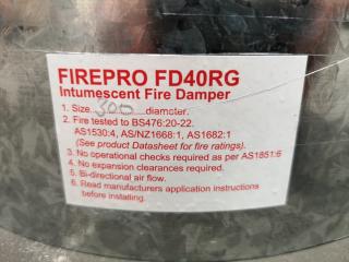 3x FirePro Intumescent Fire Damper Units FD40RG