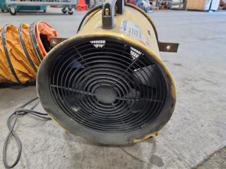 Kool 300mm Industrial Axial Flow Fan w/ Flexible Ducting Tube