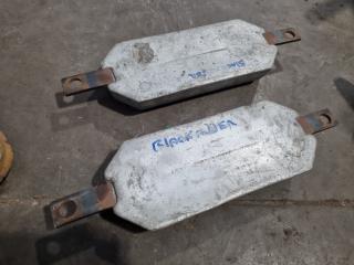 2x Boat Ship Hull Anodes