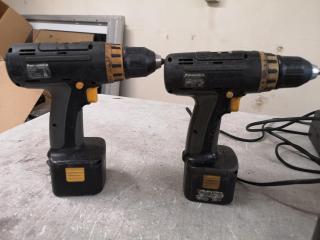 3x Panasonic 12V Cordless Drill Drivers w/ Batteries & Chargers
