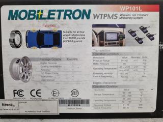 2x Mobiletron Wireless Tyre Pressure Monitoring System Kits, one kit incomplete