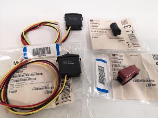 4x Assorted Mouser Aircraft Reolacent Control Switches & Covers