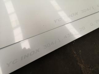 2x Sheets of 0.7mm 304 Stainless Steel Sheets, New