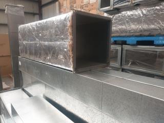 10 x Lengths of Straight Galvanised Ductwork