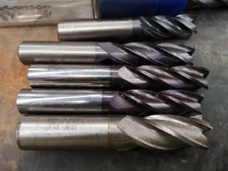 8x Assorted Milling End Mill Bits