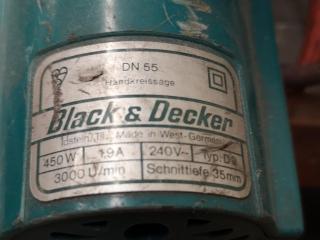 Vintage Black & Decker 120mm Circular Saw DN55