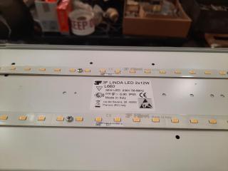 2 x 3F Linda LED (2x12W) Hanging Lights