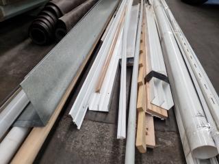 Mixed Lot of Plastic, Wood, Metal Building Lengths