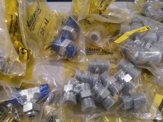 Assorted Lot of Industrial Hydraulic Fittings