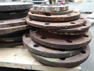 30+ Assorted Heavy Industrial Pipe Covers and Rings