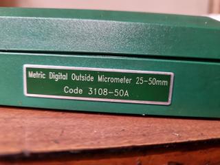 Insize Digital Outside Micrometer, 25-50mm