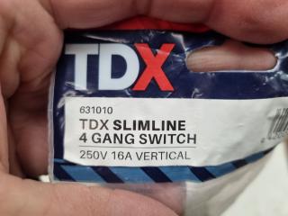 23x Assorted Wall Switches by TDX, New