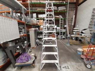 Ulrich Aluminum A-Frame Two Side Step Ladder (2.7m)