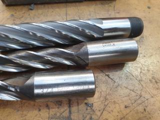 3 x Large Fluted End Mills