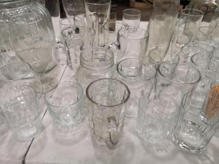 Mixed Assortment of Glassware, Cups, Glasses, & More