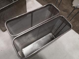 5x Assorted Comnercial Deep Fryer Baskets