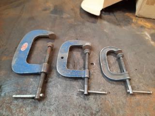 Set of 3 G Clamps